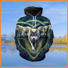Load image into Gallery viewer, 3D Running wolves Hoodie