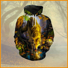 Load image into Gallery viewer, 3D Drink water Wolf Print Fun Pullover Hoodie