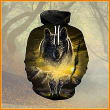 Load image into Gallery viewer, 3D Unisex casual pullover snow mountain grassland wolf  EUR SIZE