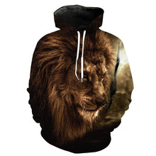 Load image into Gallery viewer, 3D Lion Style Hoodie V6 (Check your size details in description)