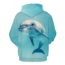 Load image into Gallery viewer, 3D Hoodie Dolphin V2 (Check size detail in description)