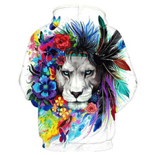 Load image into Gallery viewer, 3D Lion Style Hoodie V2 (Check your size details in description)