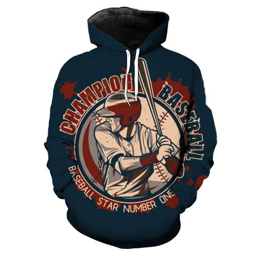 Baseball 3D hoodie V7 (Check your size in description)