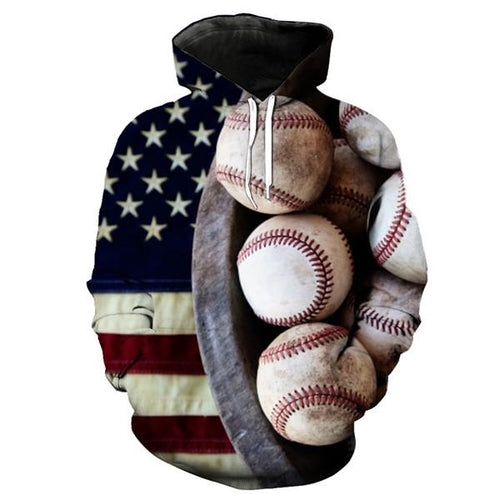 Baseball 3D hoodie V4 (Check your size in description)