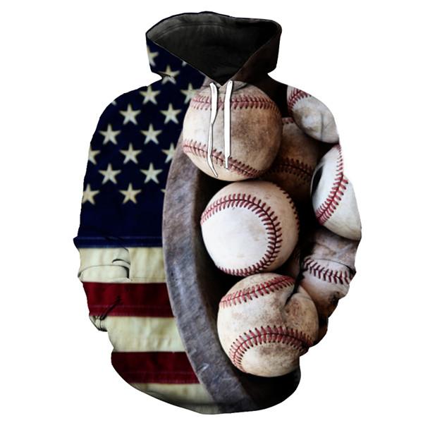 Baseball 3D hoodie V4 (Check your size in description)