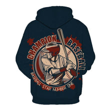 Load image into Gallery viewer, Baseball 3D hoodie V7 (Check your size in description)