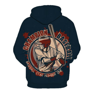 Baseball 3D hoodie V7 (Check your size in description)