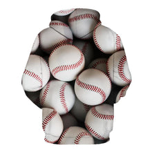 Load image into Gallery viewer, Baseball 3D hoodie V10 (Check your size in description)