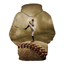 Load image into Gallery viewer, Baseball 3D hoodie V2 (Check your size in description)