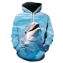 Load image into Gallery viewer, 3D Hoodie Dolphin V3 (Check size detail in description)