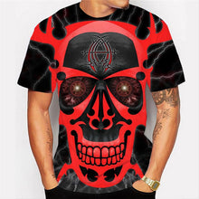 Load image into Gallery viewer, 3D Scarlet skull print Unisex casual top T-shirt Fashion EUR Size