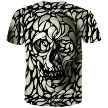 Load image into Gallery viewer, 3D Fashion Flower Skull Print Unisex Short-sleeved T-shirt EUR Size
