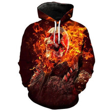 Load image into Gallery viewer, 3D Flame Skull Knight Print Hoodie  Sweatshirt Latest Fashion Sportswear Pullover EUR SIZE