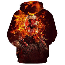 Load image into Gallery viewer, 3D Flame Skull Knight Print Hoodie  Sweatshirt Latest Fashion Sportswear Pullover EUR SIZE