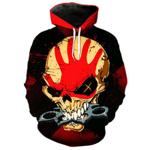 Load image into Gallery viewer, 3D skull series red finger fashion hoodie sweatshirt cool pullover sportswear EUR SIZE
