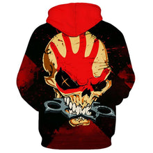 Load image into Gallery viewer, 3D skull series red finger fashion hoodie sweatshirt cool pullover sportswear EUR SIZE