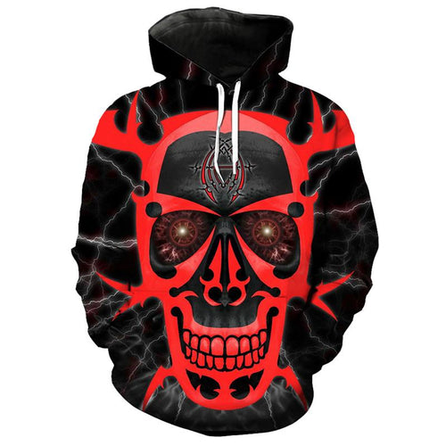 3D Bloody skull printed hip hop hoodie sweatshirt fashion streetwear EUR SIZE