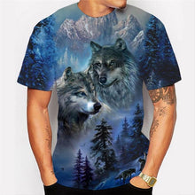 Load image into Gallery viewer, 3D Fun Snow Mountain Forest Wolves T-shirt