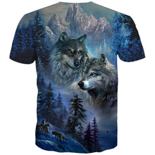 Load image into Gallery viewer, 3D Fun Snow Mountain Forest Wolves T-shirt