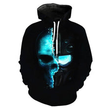 Load image into Gallery viewer, 3D Skull Hoodie Collection V7