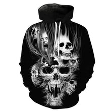 Load image into Gallery viewer, 3D Skull Hoodie Collection V7