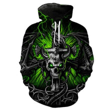 Load image into Gallery viewer, 3D Skull Hoodie Collection V10