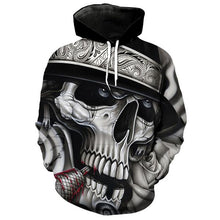 Load image into Gallery viewer, 3D Skull Hoodie Collection V18