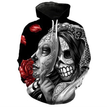 Load image into Gallery viewer, 3D Skull Hoodie Collection V19