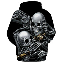 Load image into Gallery viewer, 3D Skull Hoodie Collection V19