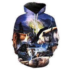 Load image into Gallery viewer, 3D Wolf Hoodie Collection V22