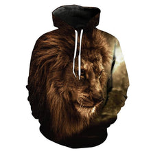 Load image into Gallery viewer, 3D Lion Hoodie Collection V1