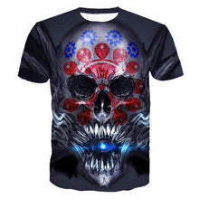 Load image into Gallery viewer, 3D Skull T-shirt Collection V18