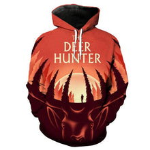 Load image into Gallery viewer, 3D Orange Deer Hunter Print Hoodie