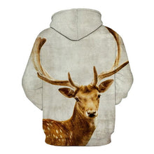 Load image into Gallery viewer, 3D Deer print fashion hoodie sweatshirt