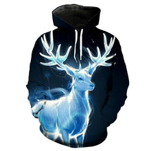 Load image into Gallery viewer, 3D Luminous Reindeer Print Fun Hoodie Pullover Fashion