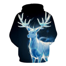 Load image into Gallery viewer, 3D Luminous Reindeer Print Fun Hoodie Pullover Fashion