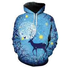 Load image into Gallery viewer, 3D Doodle Deer Print Sweatshirt Hoodie