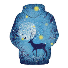 Load image into Gallery viewer, 3D Doodle Deer Print Sweatshirt Hoodie