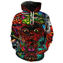 Load image into Gallery viewer, 3D Psychedelic Art Colorful Eye Print Fashion Hoodie