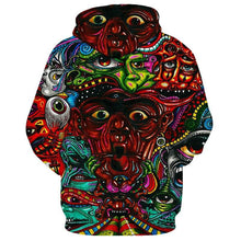 Load image into Gallery viewer, 3D Psychedelic Art Colorful Eye Print Fashion Hoodie