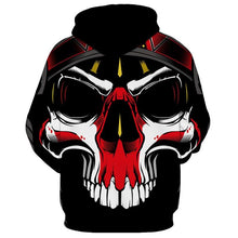 Load image into Gallery viewer, 3D Red skull printed Hoodie