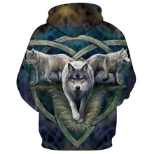 Load image into Gallery viewer, 3D Running wolves Hoodie