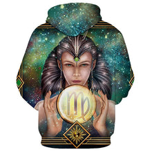 Load image into Gallery viewer, 12 constellation 3D Virgo print hoodie