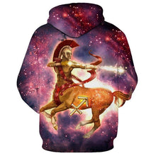 Load image into Gallery viewer, 12 constellation 3D Sagittarius print hoodie