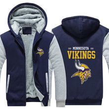 Load image into Gallery viewer, 3D Minnesota Vikings Sweatshirt Jacket