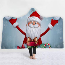 Load image into Gallery viewer, 3D Santa Claus Print blanket Plus velvet keep warm Fashion nightgown sleeping blanket christmas series