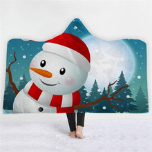 Load image into Gallery viewer, 3D Santa Claus Print blanket Plus velvet keep warm Fashion nightgown sleeping blanket christmas series