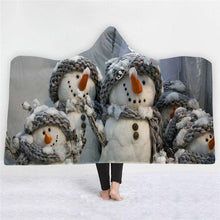 Load image into Gallery viewer, 3D Santa Claus Print blanket Plus velvet keep warm Fashion nightgown sleeping blanket christmas series