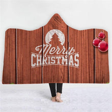 Load image into Gallery viewer, 3D Santa Claus Print blanket Plus velvet keep warm Fashion nightgown sleeping blanket christmas series