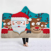 Load image into Gallery viewer, 3D Popular Christmas gift plus velvet warm sleeping blanket fashion